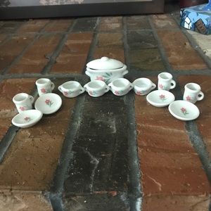 Miniature Floral Tea Set